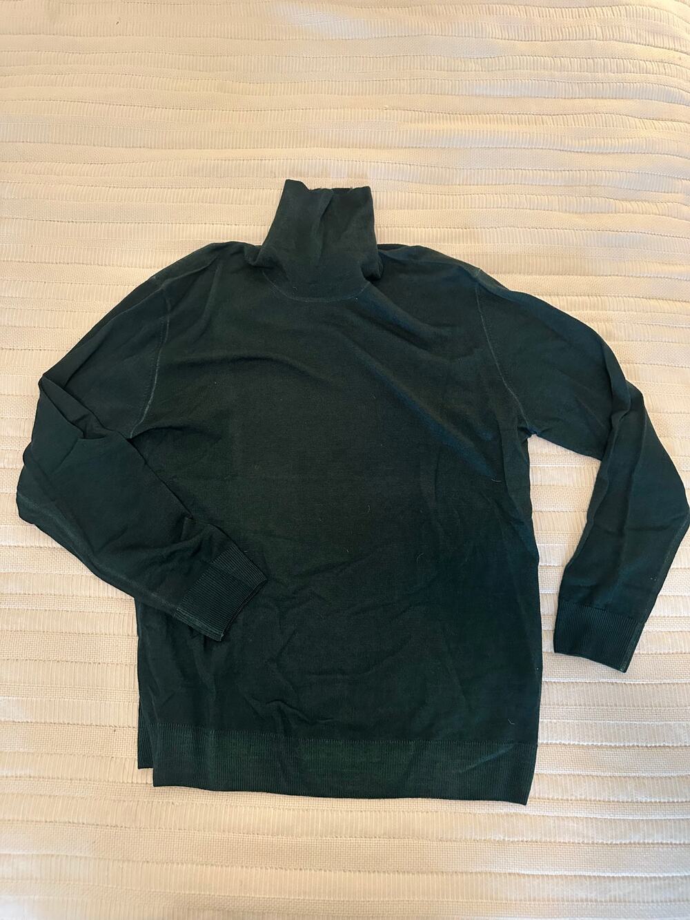 NWT House of Him XL Wool Stone-Washed Turtleneck Sweater